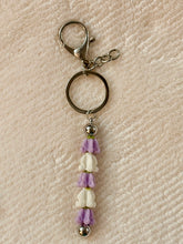 Load image into Gallery viewer, Forever Crown Flower Keychain/Purse Charm - Silver
