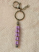 Load image into Gallery viewer, Forever Crown Flower Keychain/Purse Charm - Silver
