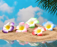 Load image into Gallery viewer, 2.75” Colorful Plumeria Foam Hair Clip
