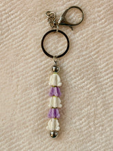 Load image into Gallery viewer, Forever Crown Flower Keychain/Purse Charm - Silver
