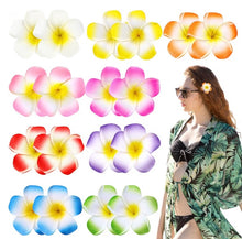 Load image into Gallery viewer, 2.75” Colorful Plumeria Foam Hair Clip
