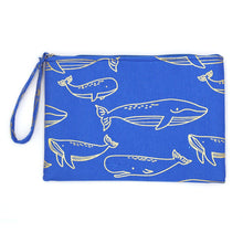 Load image into Gallery viewer, Beach Bag Featuring Metallic Whale Print
