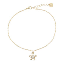 Load image into Gallery viewer, Crystal Heart Turtle Anklet
