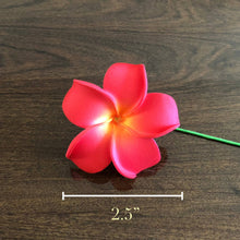 Load image into Gallery viewer, Plumeria Foam Flower with Stem, Red 2.5"
