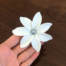 Load image into Gallery viewer, Tiare Foam Flower Black Pearl with Stem 3&quot;
