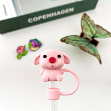 Load image into Gallery viewer, Pink Pig Straw Topper
