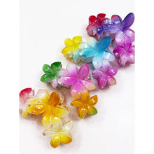 Load image into Gallery viewer, Multi Tone Hawaiian Plumeria Hair Claw Clip
