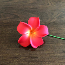 Load image into Gallery viewer, Plumeria Foam Flower with Stem, Red 2.5"

