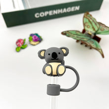 Load image into Gallery viewer, Grey Koala Straw Topper
