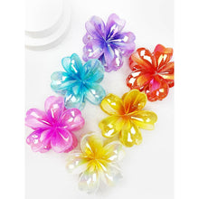 Load image into Gallery viewer, Colorful Hawaiian Flower Hair Claw Shiny
