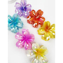 Load image into Gallery viewer, Colorful Hawaiian Flower Hair Claw Shiny
