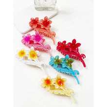 Load image into Gallery viewer, Colorful Plumeria Flowers Hair Claw
