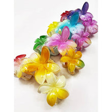 Load image into Gallery viewer, Multi Tone Hawaiian Plumeria Hair Claw Clip
