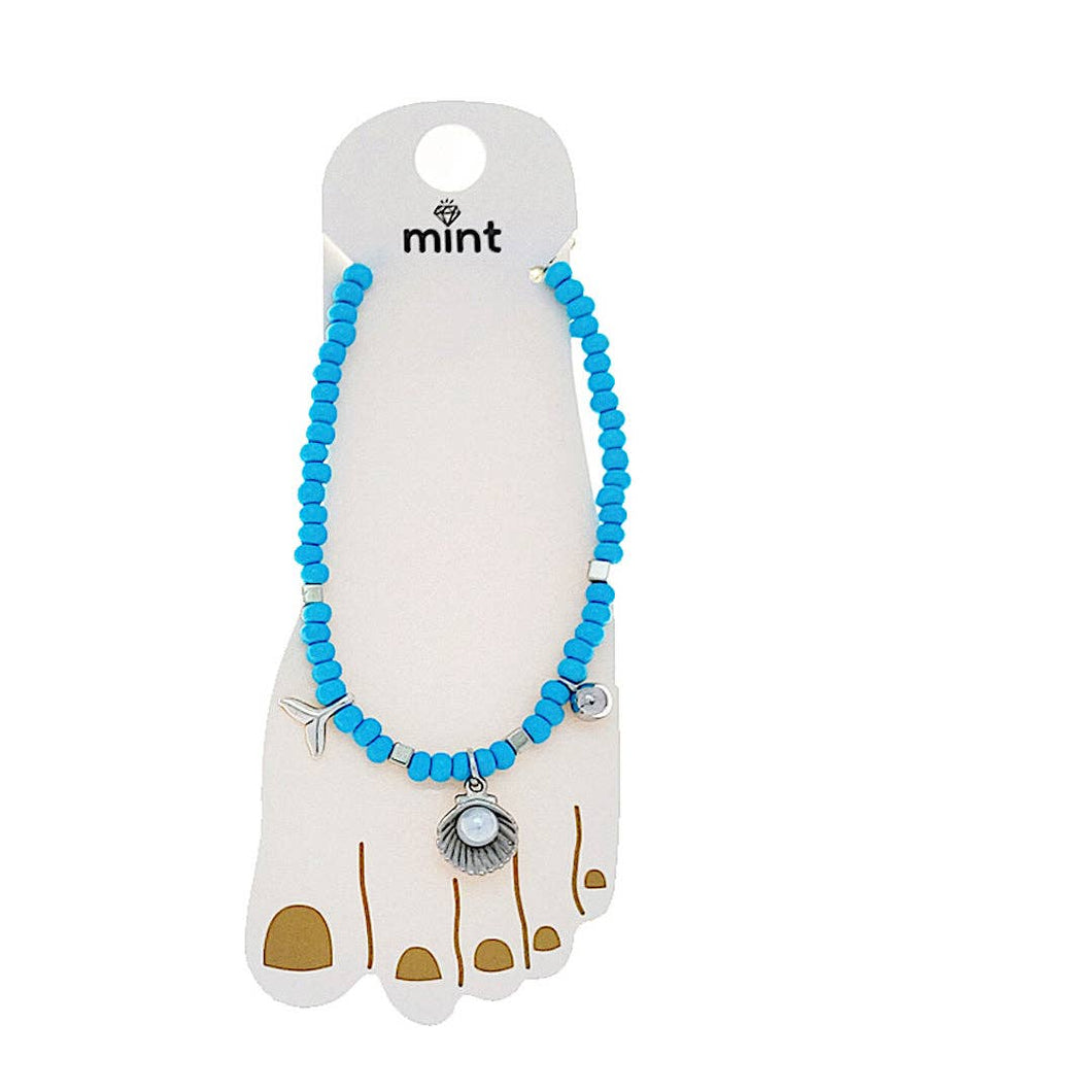 Beaded Shell with Pearl Anklet
