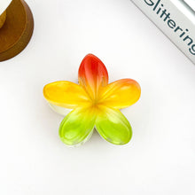 Load image into Gallery viewer, Colorful Plumeria Claw Hair Clip
