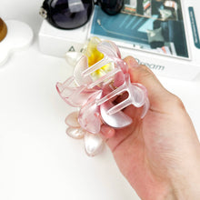 Load image into Gallery viewer, Plumeria Pearlescent Claw Hair Clips
