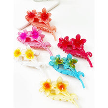 Load image into Gallery viewer, Colorful Plumeria Flowers Hair Claw
