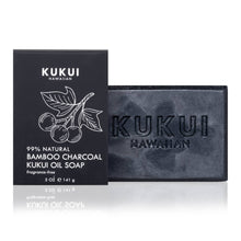 Load image into Gallery viewer, Bamboo Charcoal Kukui Oil Soap, Fragrance-Free, 99% Natural
