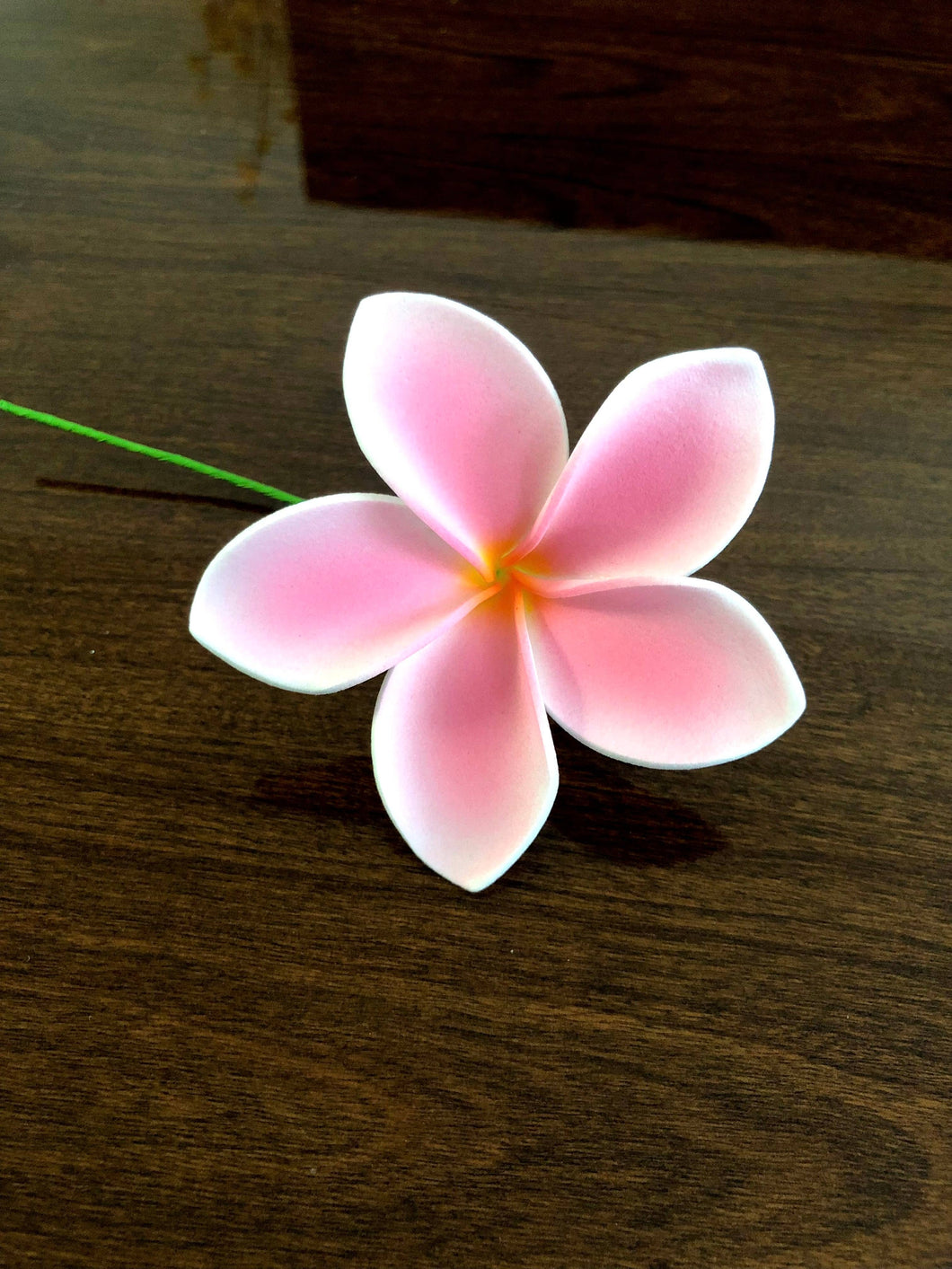 Plumeria Foam Flower with Stem Light Pink 3